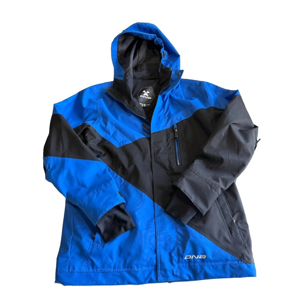 DNA Descente Men's Blue & Black Ski Jacket Size Small W/ Hood D3-6929